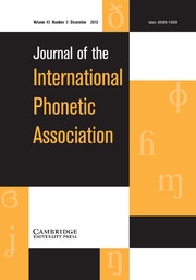 Cover photo of the Journal of the International Phonetic Association (JIPA)