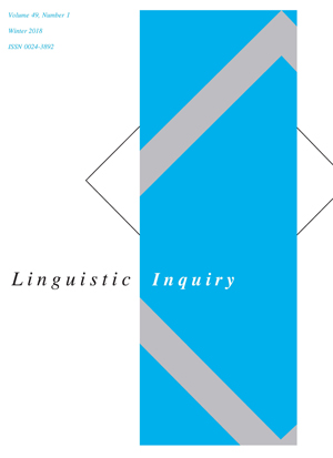 Cover photo of Linguistic Inquiry 49.1