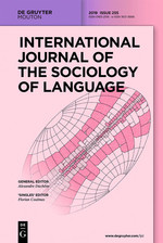 Cover photo of International Journal of the Sociology of Language