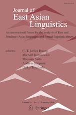 Cover photo of Journal of East Asian Linguistics 29.1