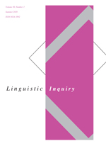 Cover photo of Linguistic Inquiry 49.3