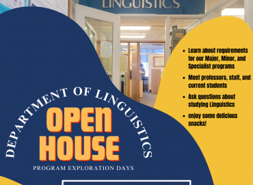 Program Exploration Days, Linguistics Open House poster