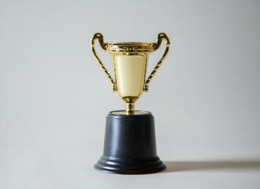 photo of a trophy against a white background